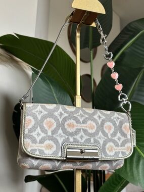 💓🔘🧡🔘🩶COACH Kristin Op Art Signature Ikat Mini Bag 🩶🔘🧡🔘💓